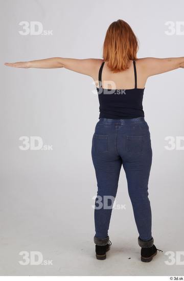 Whole Body Woman T poses White Casual Chubby Standing Street photo references
