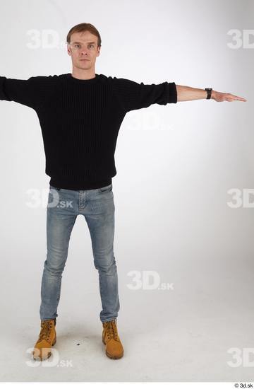 Whole Body Man T poses White Casual Standing Street photo references