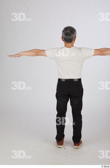 Whole Body Man T poses Asian Casual Slim Standing Street photo references