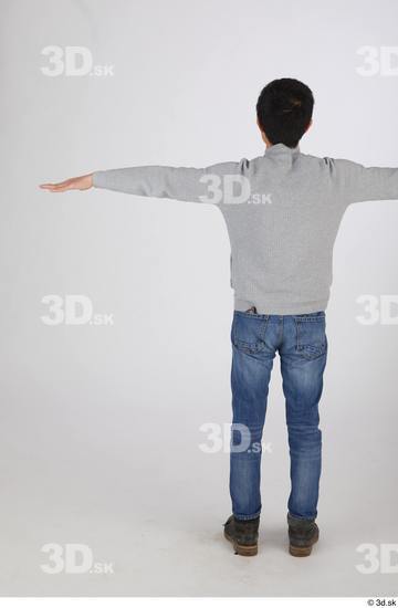 Whole Body Man T poses Asian Casual Slim Standing Street photo references