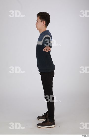 Whole Body Man T poses Asian Casual Slim Standing Street photo references