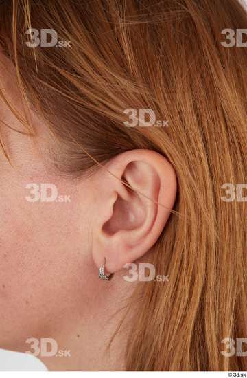 Ear Woman White Casual Chubby Street photo references