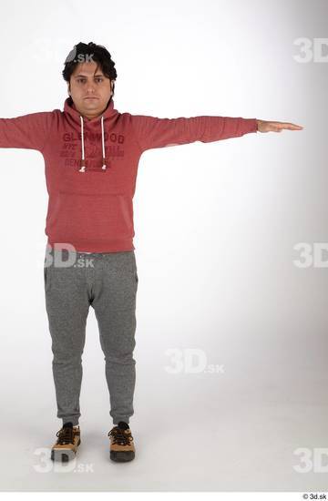 Whole Body Man T poses Casual Slim Standing Street photo references