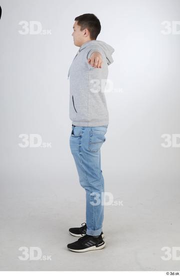 Whole Body Man T poses Asian Casual Slim Standing Street photo references