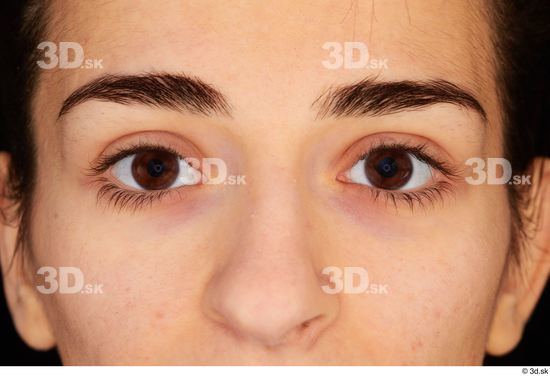 Eye Woman White Slim Studio photo references