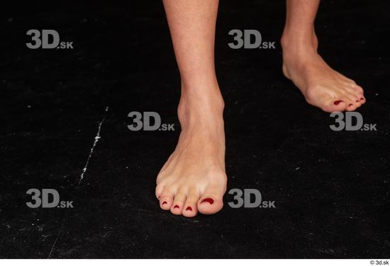 Foot Woman White Nude Slim Studio photo references