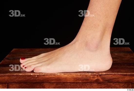 Foot Woman White Nude Slim Studio photo references