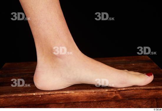 Foot Woman White Nude Slim Studio photo references