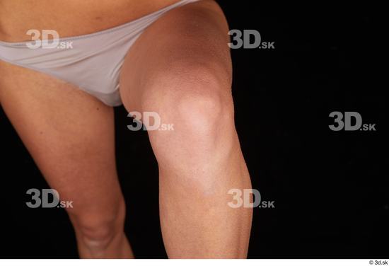 Knee Woman White Nude Slim Studio photo references