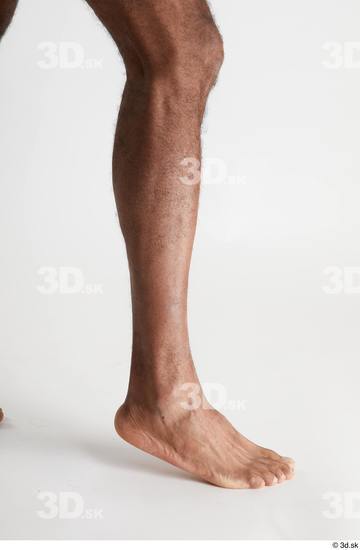 Calf Man Black Nude Slim Studio photo references