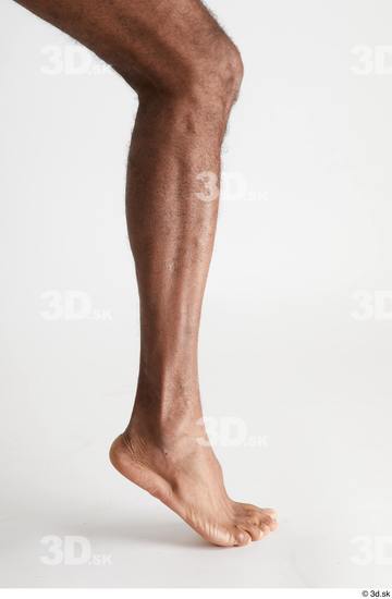 Calf Man Black Nude Slim Studio photo references