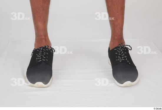 Foot Man Black Shoes Slim Studio photo references