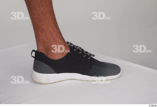 Foot Man Black Shoes Slim Studio photo references