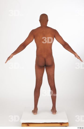 Whole Body Man Black Nude Slim Standing Studio photo references