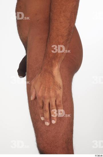 Forearm Hand Man Black Nude Slim Studio photo references