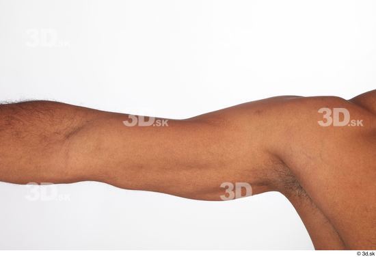 Arm Man Black Nude Slim Studio photo references