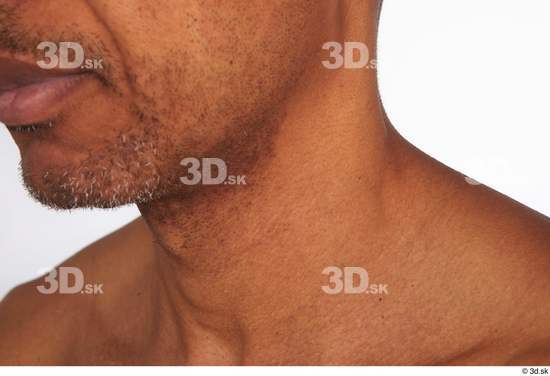 Neck Man Black Nude Slim Studio photo references