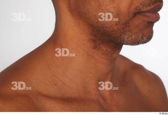 Neck Man Black Nude Slim Studio photo references