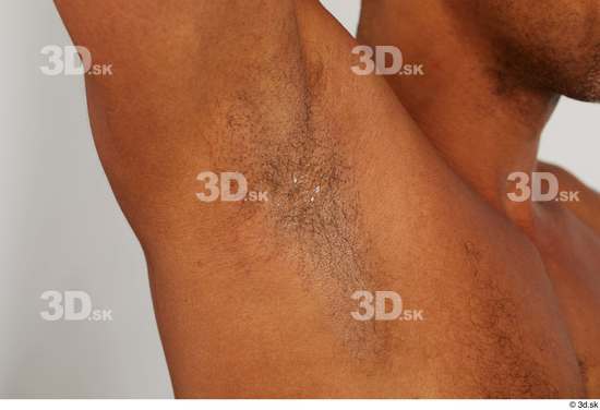 Underarm Man Black Nude Slim Studio photo references