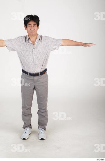 Whole Body Man T poses Asian Casual Slim Standing Street photo references