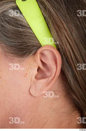 Ear Woman White Casual Chubby Street photo references