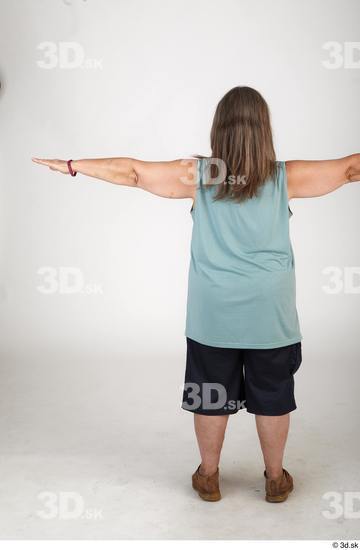 Whole Body Woman T poses White Casual Chubby Standing Street photo references