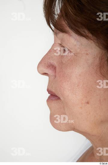 Nose Woman White Casual Chubby Street photo references