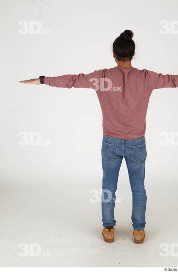 Whole Body Man T poses Asian Casual Slim Standing Street photo references