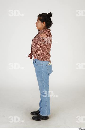 Whole Body Woman T poses Casual Chubby Standing Street photo references