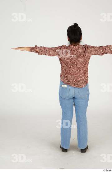 Whole Body Woman T poses Casual Chubby Standing Street photo references