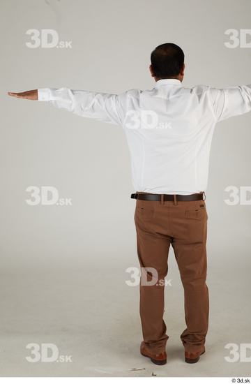 Whole Body Man T poses Asian Casual Chubby Standing Street photo references