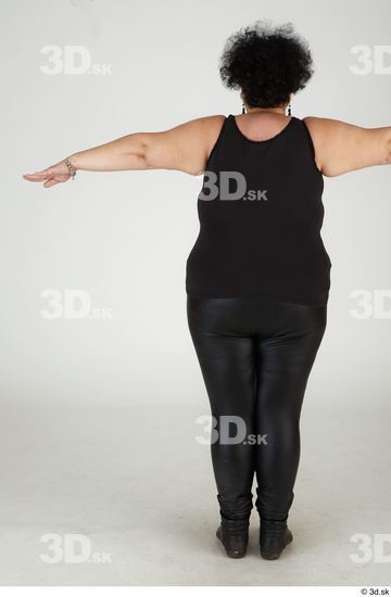 Whole Body Woman T poses Casual Chubby Standing Street photo references