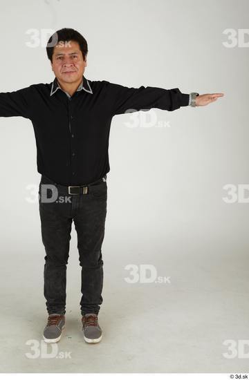 Whole Body Man T poses Casual Slim Standing Street photo references