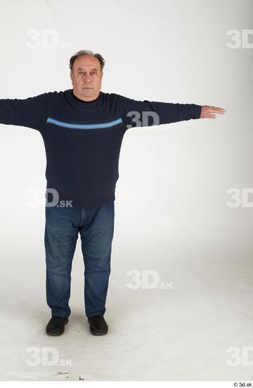 Whole Body Man T poses Casual Chubby Standing Street photo references