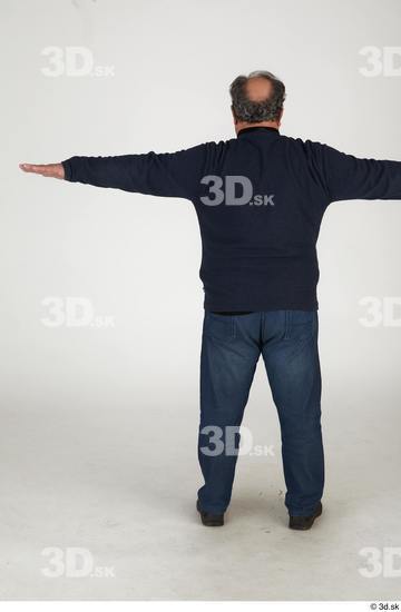 Whole Body Man T poses Casual Chubby Standing Street photo references