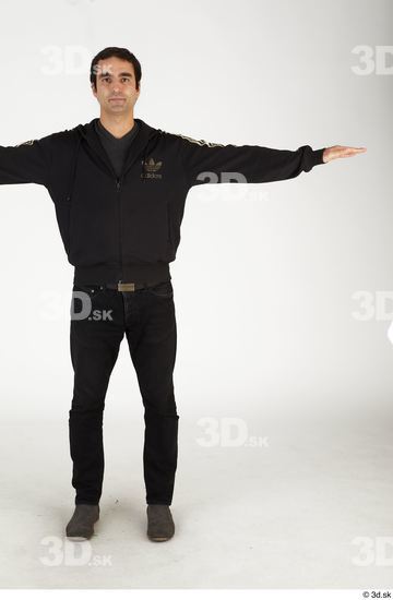 Whole Body Man T poses Slim Standing Street photo references