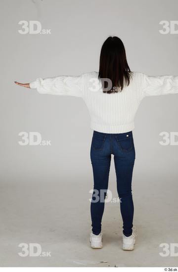 Whole Body Woman T poses Casual Slim Standing Street photo references