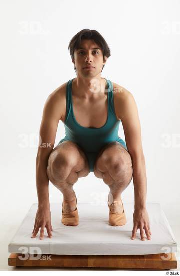 Man White Slim Male Studio Poses