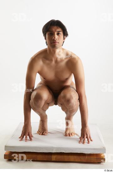 Man White Slim Male Studio Poses