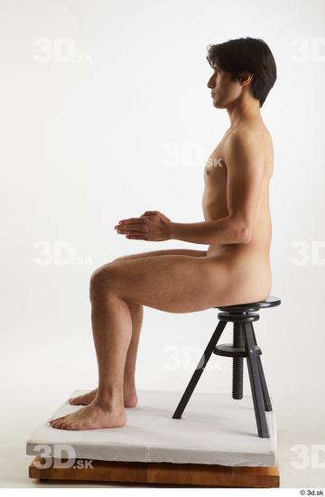 Man White Slim Male Studio Poses