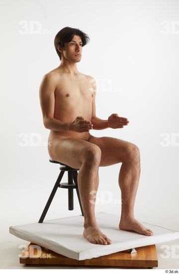 Man White Slim Male Studio Poses