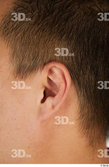 Ear Man Asian Casual Chubby Street photo references