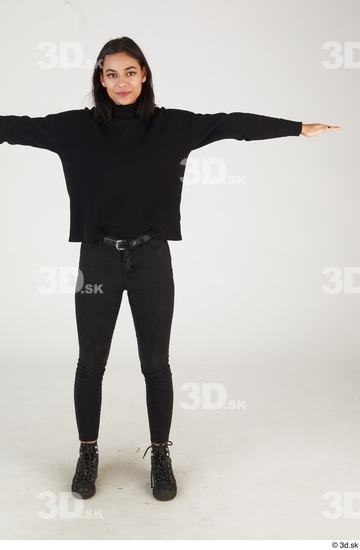 Whole Body Woman T poses Casual Standing Street photo references