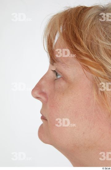 Nose Woman White Casual Chubby Street photo references