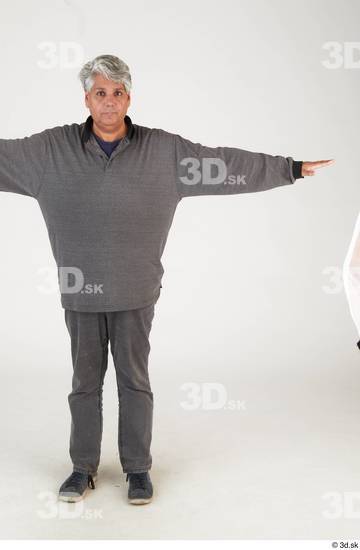 Whole Body Man T poses Asian Casual Chubby Standing Street photo references