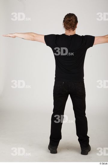 Whole Body Man T poses White Casual Slim Standing Street photo references