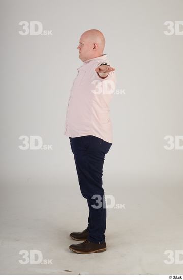 Whole Body Man T poses White Casual Chubby Standing Street photo references