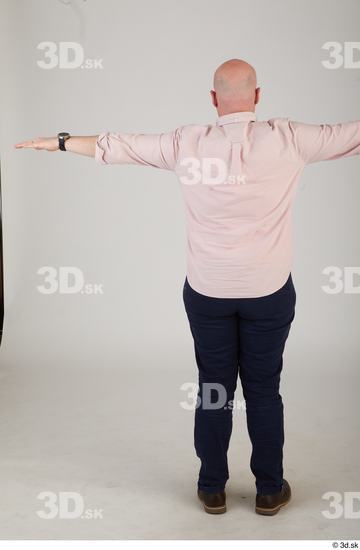 Whole Body Man T poses White Casual Chubby Standing Street photo references