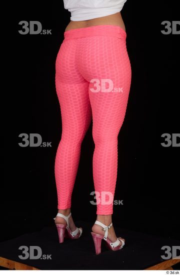 Leticia casual dressed leg lower body pink leggings white sandals  jpg