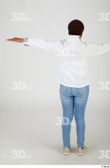 Whole Body Woman T poses Black Casual Slim Standing Street photo references